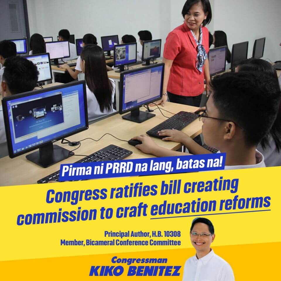 EDCOM to chart future of PH education system - Cong. Kiko