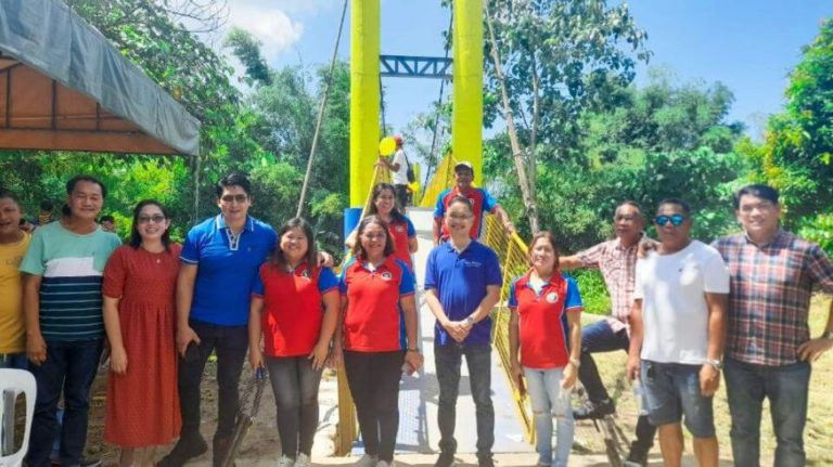 Cong. Kiko Benitez leads inauguration, turnover of Gaston Hanging Bridge at Brgy. E. Lopez