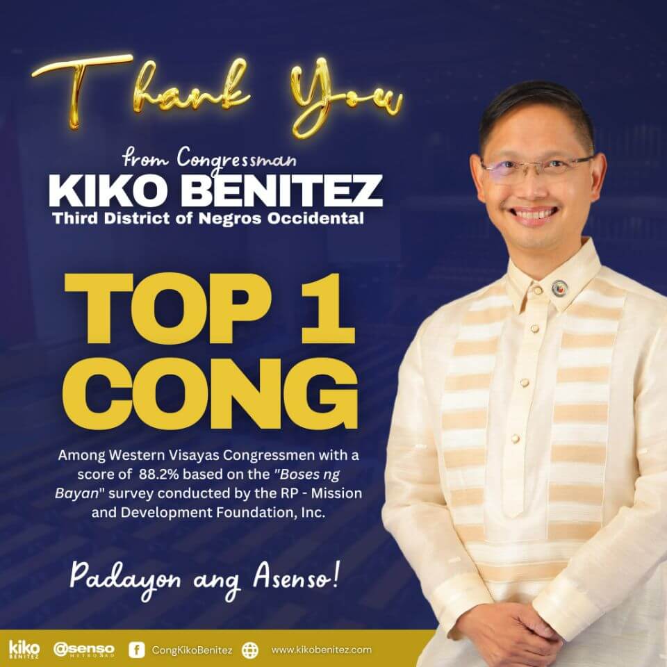 Cong. Kiko Benitez Top 1: Thank You!