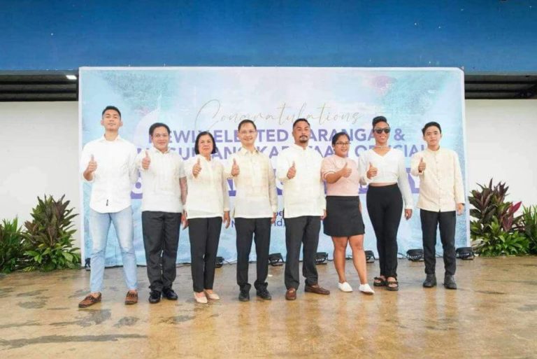 the oath-taking ceremony of newly-elected Silay City Barangay and SK officials at Magikland, Silay City