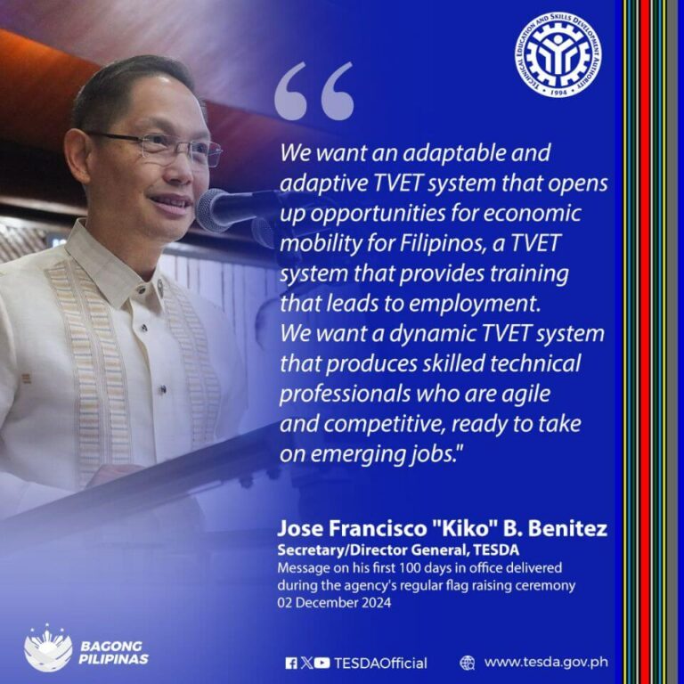 Sec. Kiko Benitez TESDA's First 100 Days